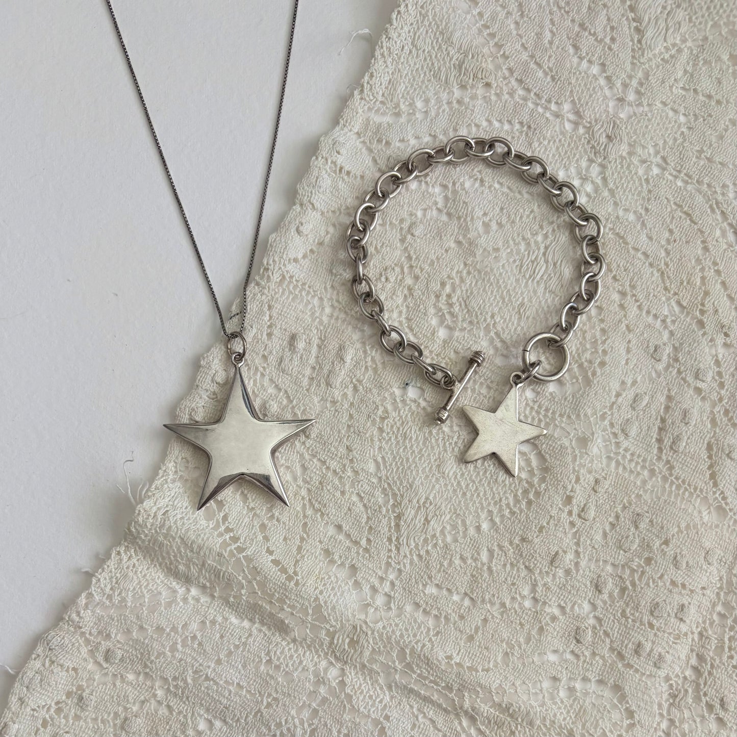 Vintage Sterling Star Necklace