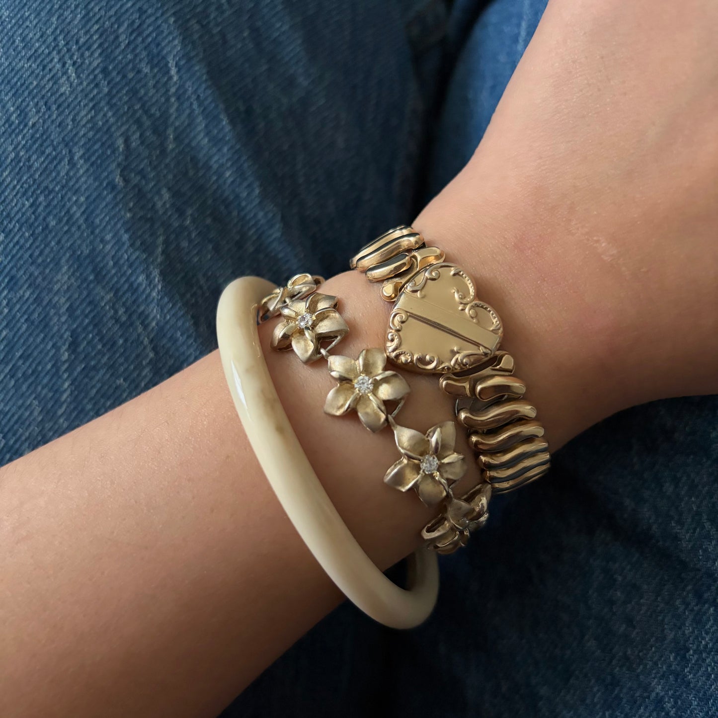 Vintage Gold Filled Sweetheart Bracelet