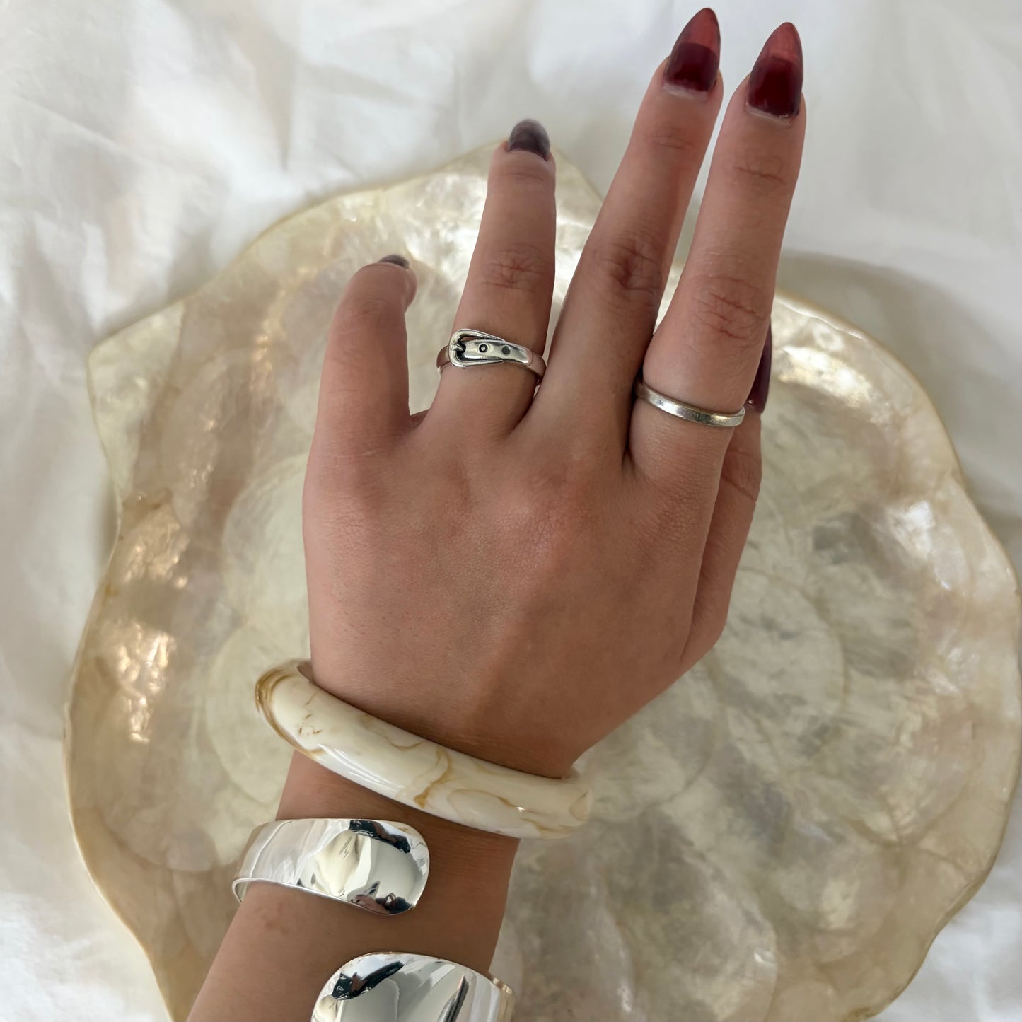 Vintage Sterling Belt Buckle Ring