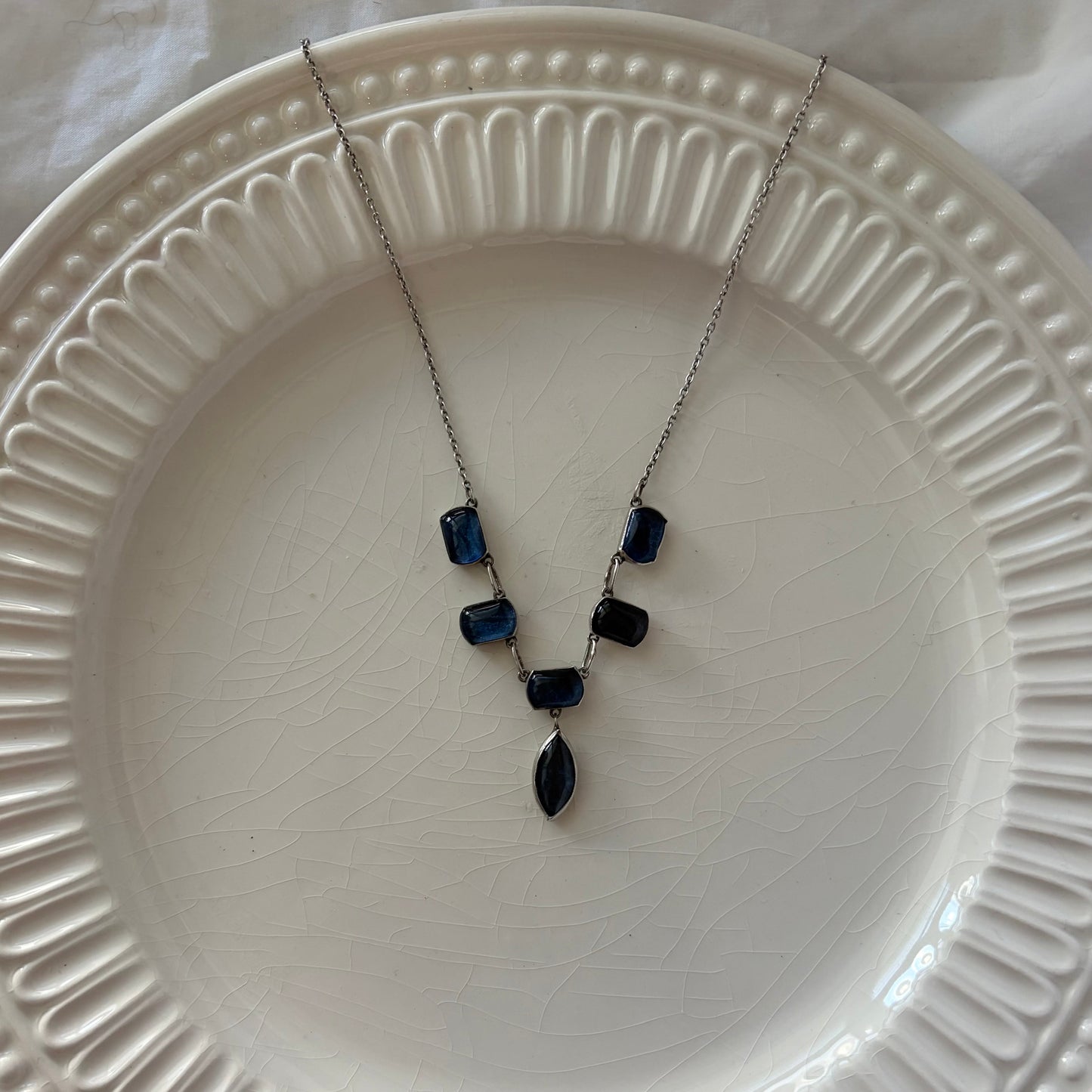 Vintage Sterling Moonstone Necklace