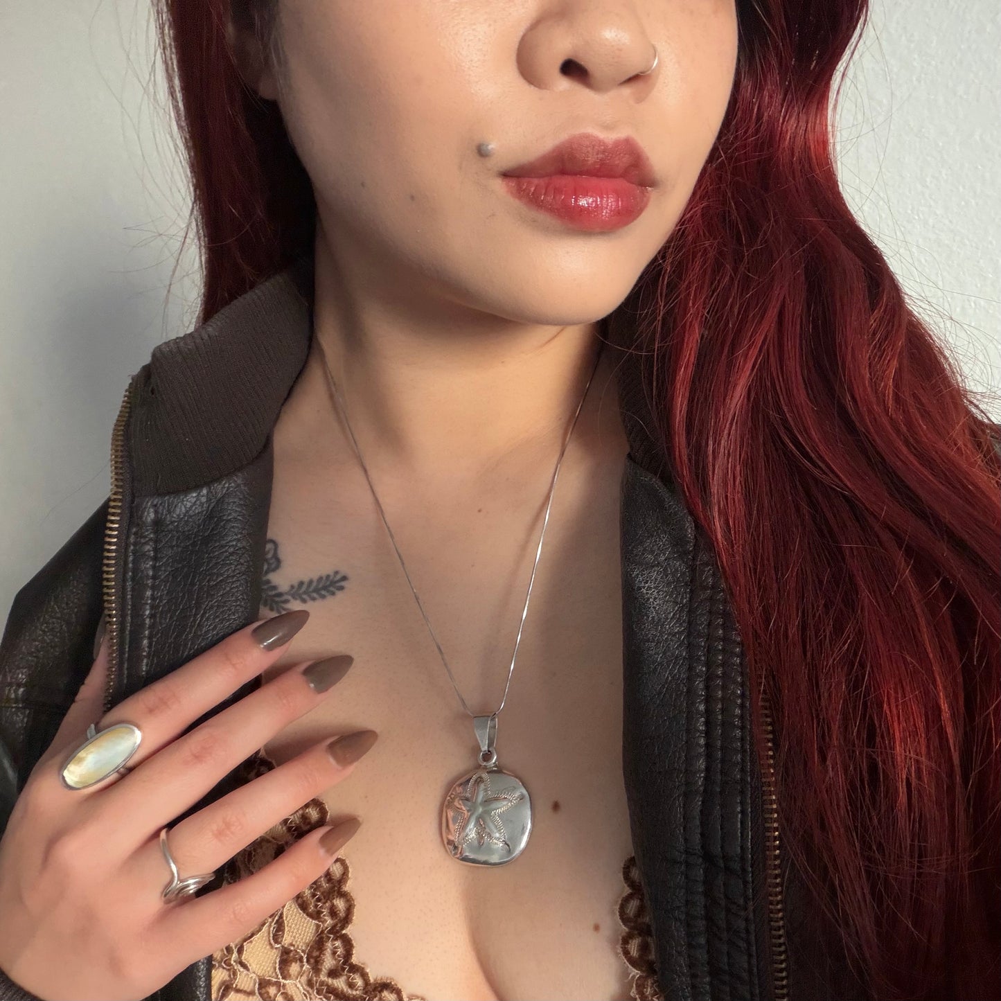 Vintage Sterling Sand Dollar Necklace