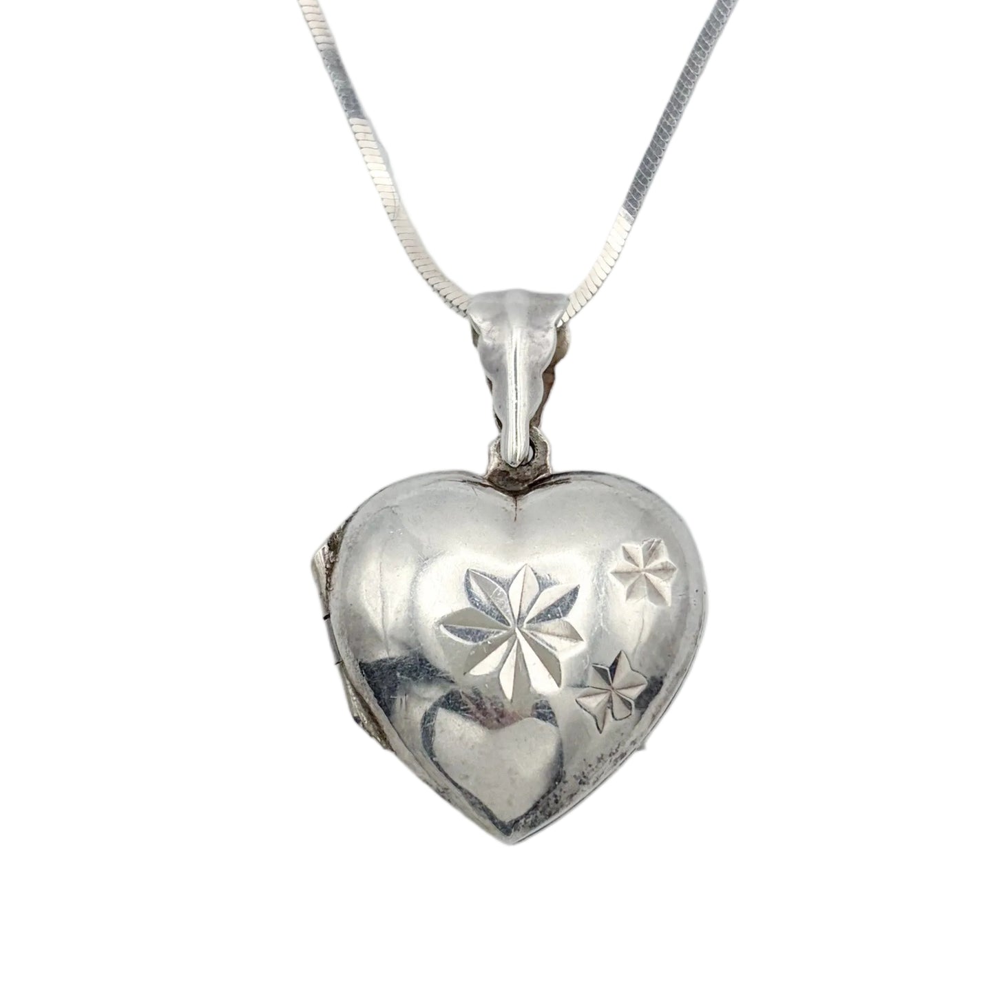 Vintage Sterling Locket Necklace
