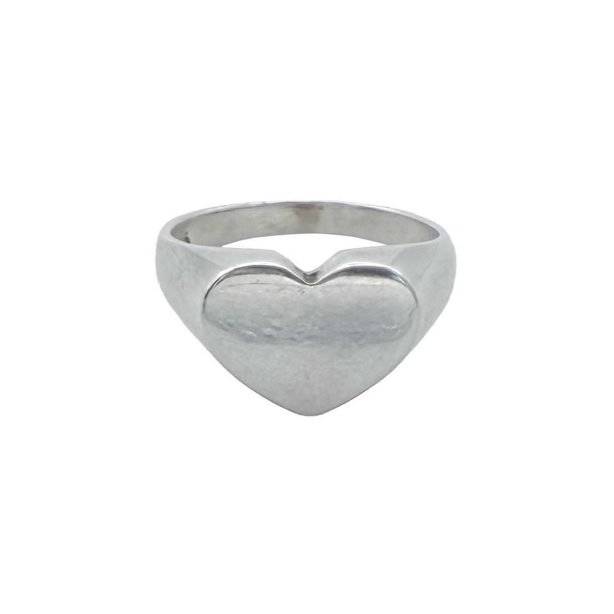 Vintage Sterling Heart Signet Ring