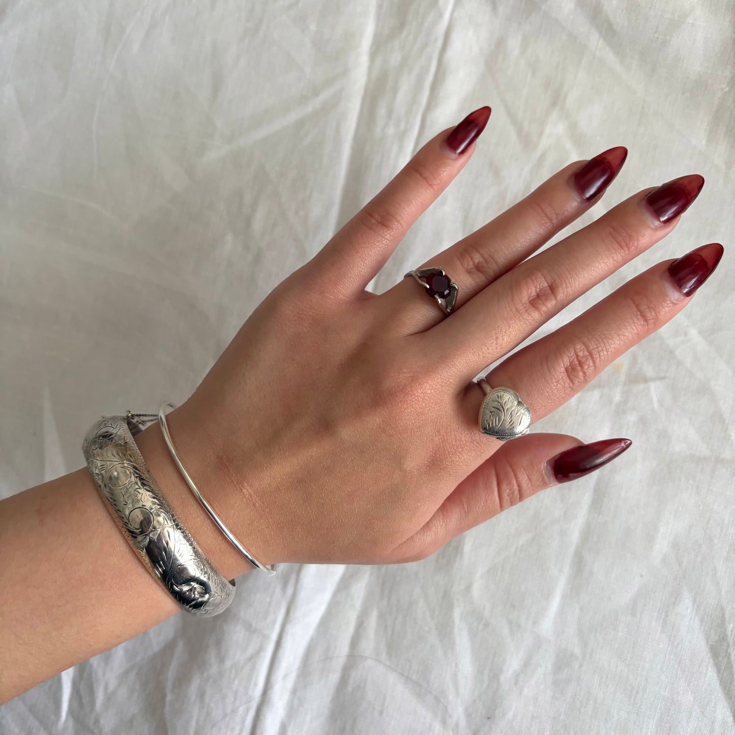Vintage Sterling Locket Ring