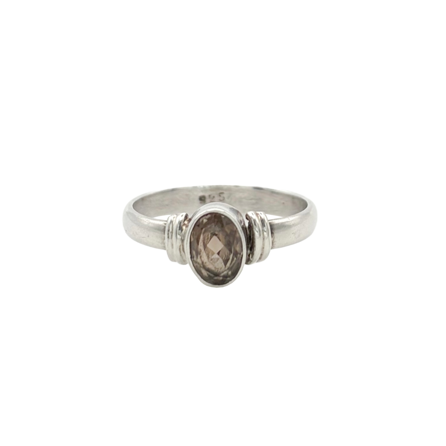 Vintage Sterling Smokey Topaz Ring