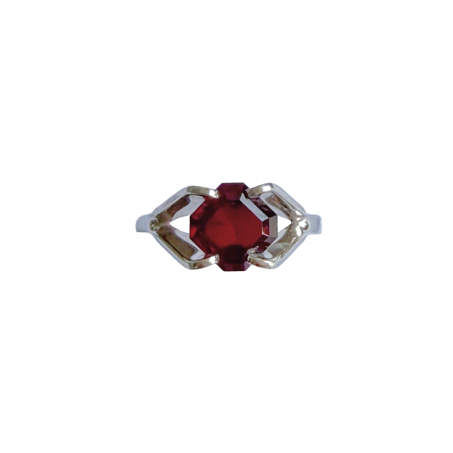 Vintage Sterling Garnet Ring