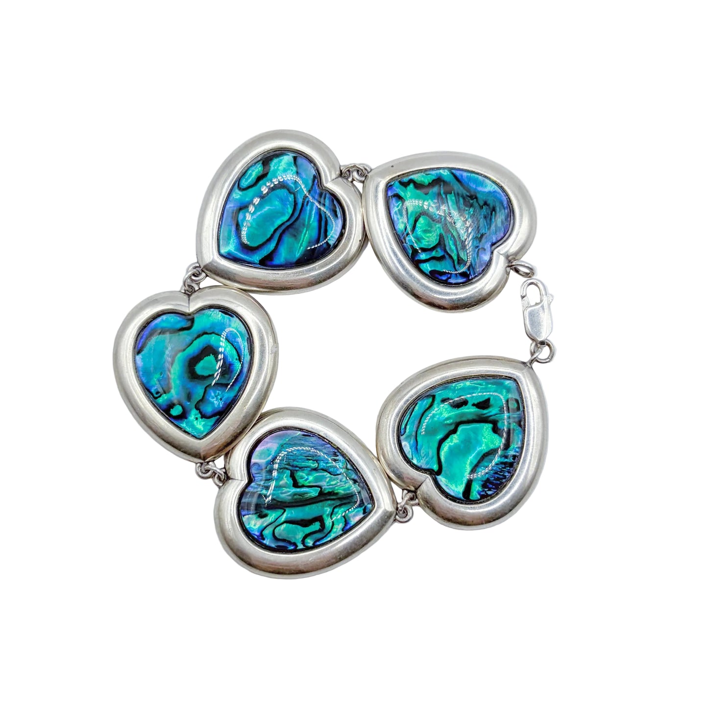 Vintage Sterling Abalone Bracelet