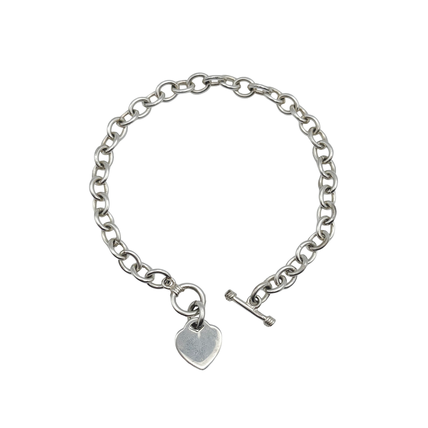 Vintage Sterling Heart Charm Bracelet