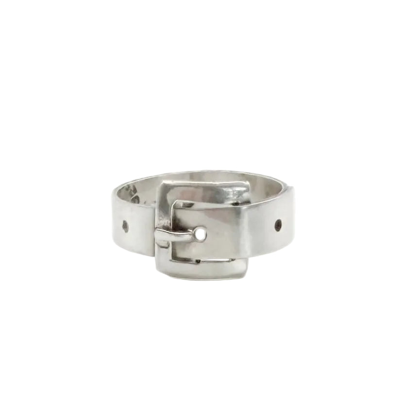 Modernist Sterling Belt Ring