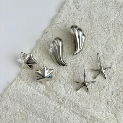 Vintage Sterling Starfish Earrings