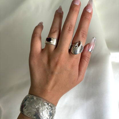 Vintage Sterling Swan Ring