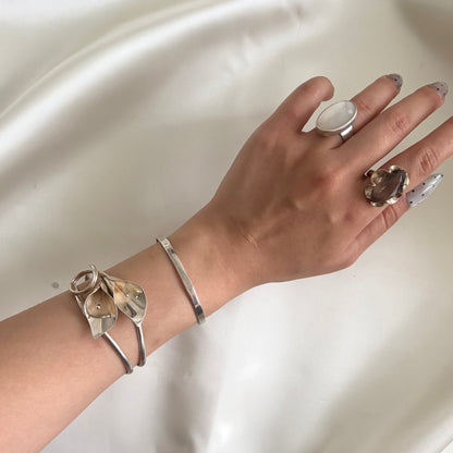 Vintage Sterling Stuart Nye Calla Lily Cuff