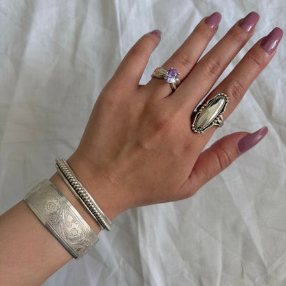 Vintage Sterling Amethyst Rings