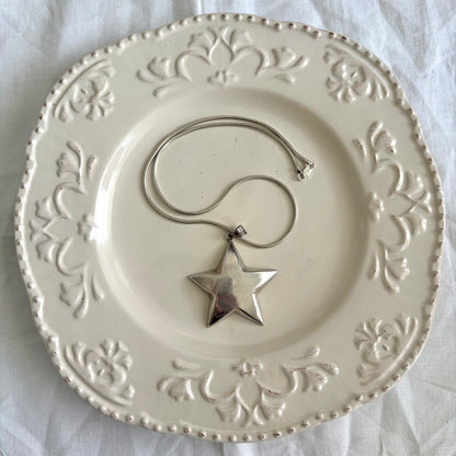 Vintage Sterling Large Statement Star Necklace
