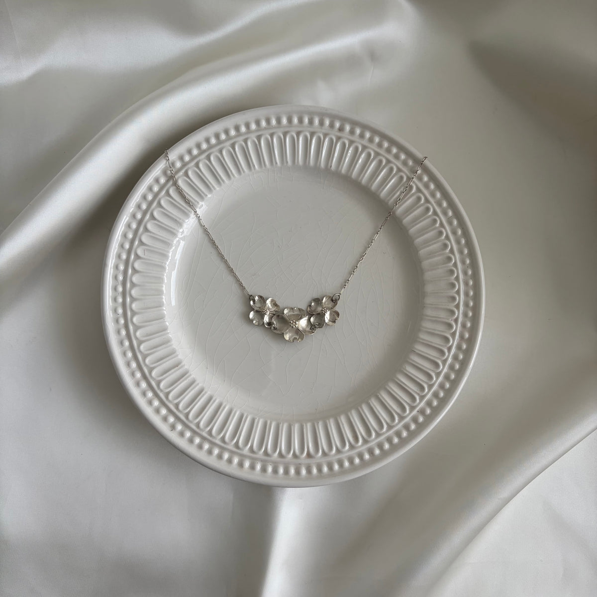Vintage Sterling Stuart Nye Dogwood Necklace