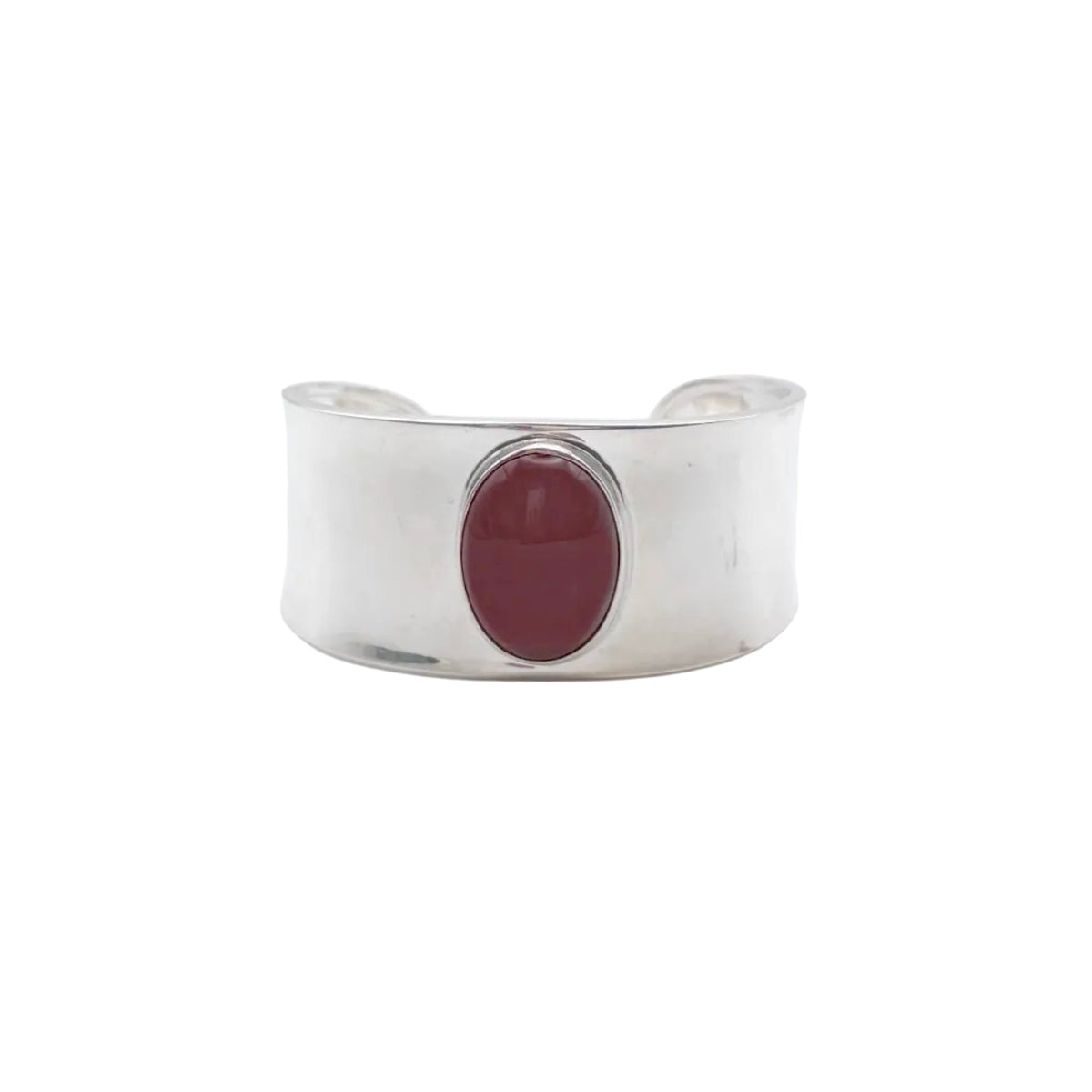 Vintage Sterling Carnelian Statement Cuff