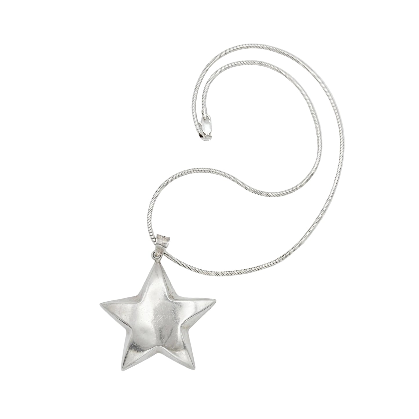 Vintage Sterling Large Statement Star Necklace