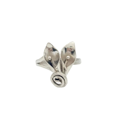 Vintage Sterling Stuart Nye Double Calla Lily Ring