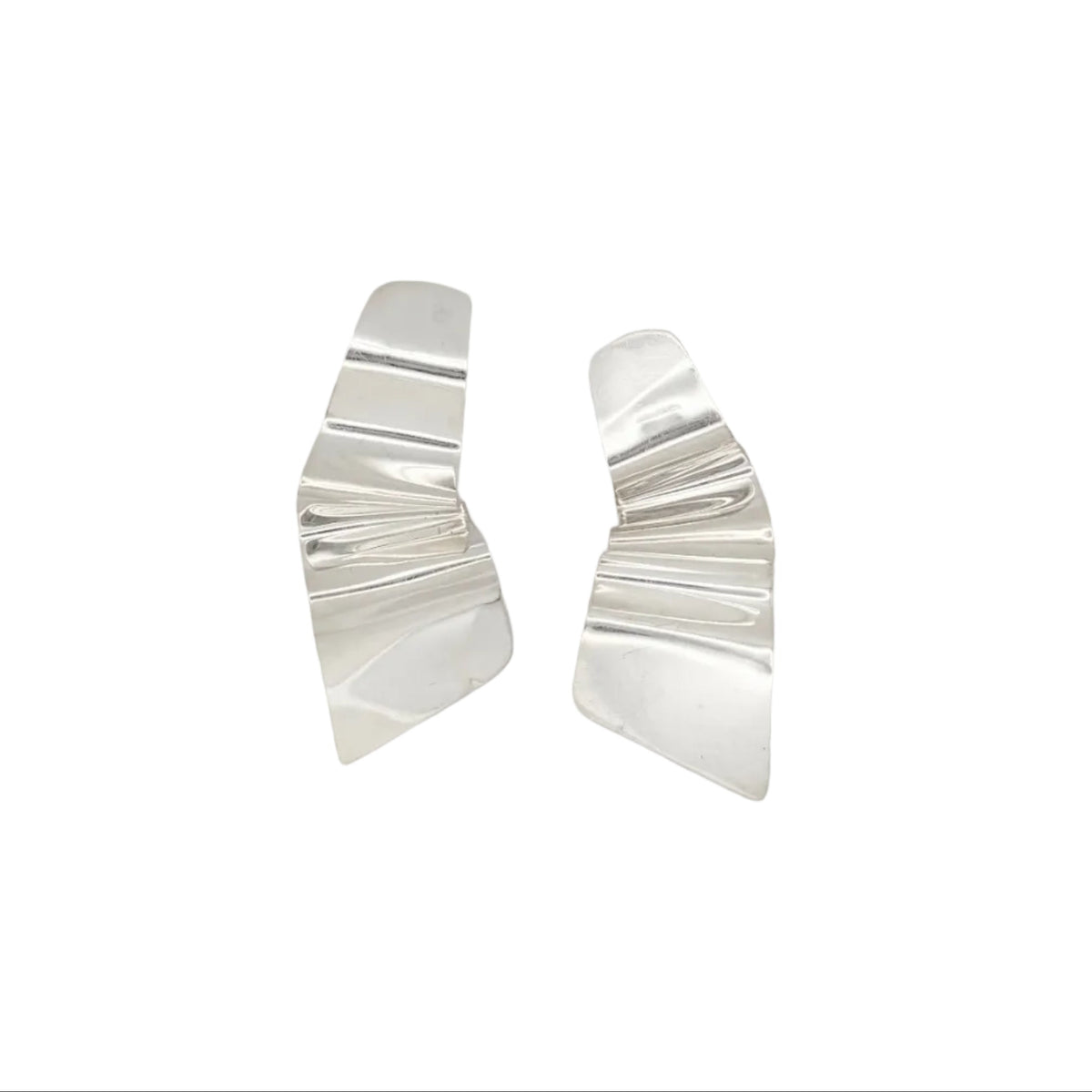 Modernist Textured Geometric Earrings