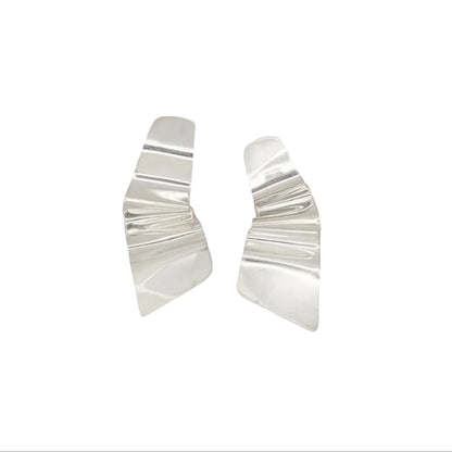 Modernist Textured Geometric Earrings