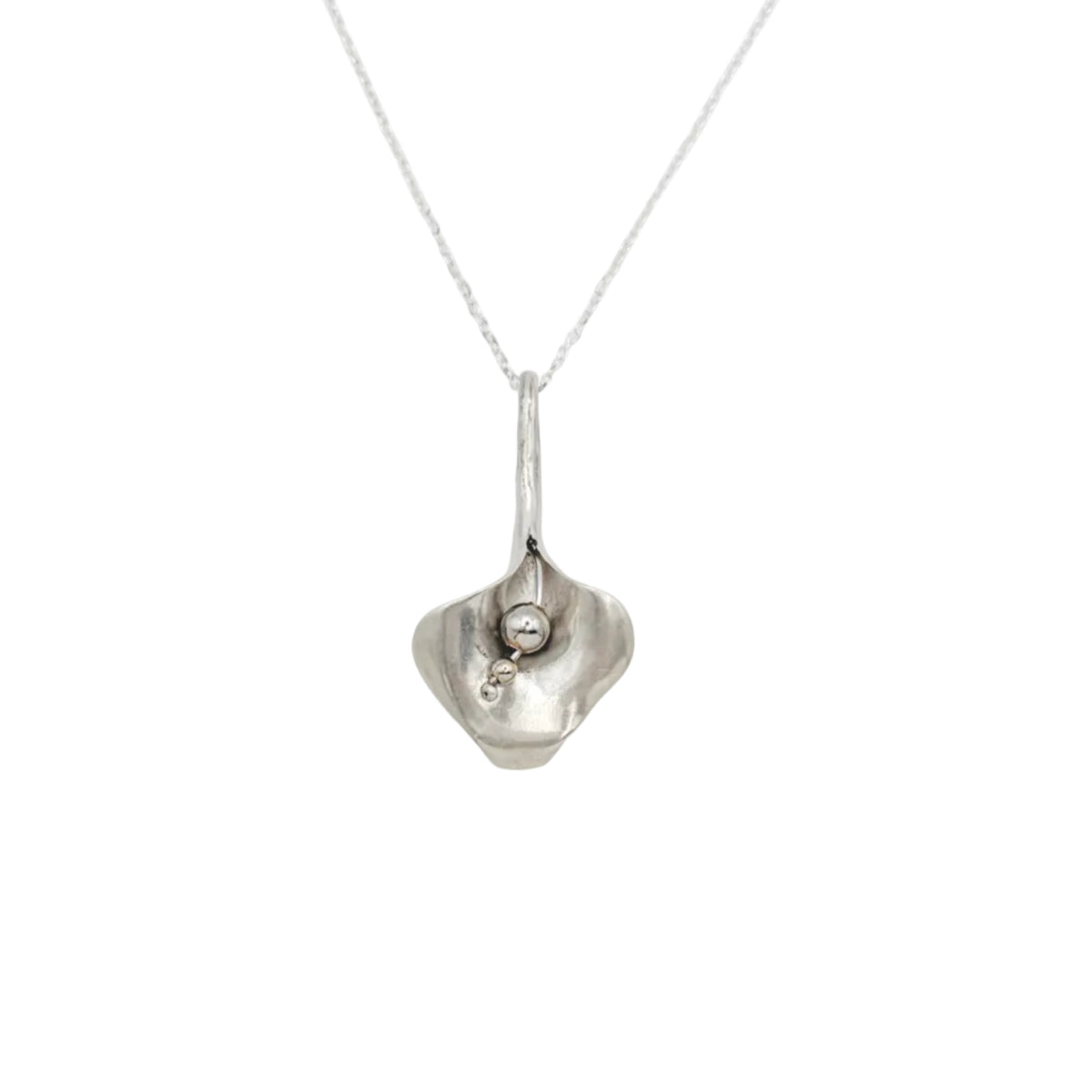 Vintage Sterling Calla Lily Necklace