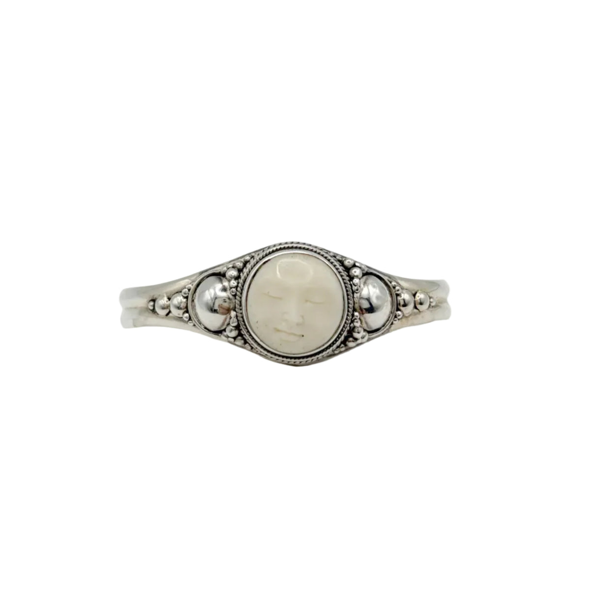 Vintage Sterling Moon Face Cuff