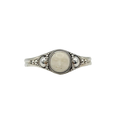 Vintage Sterling Moon Face Cuff