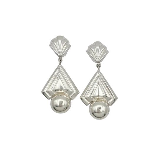 Vintage Sterling Geometric Earrings