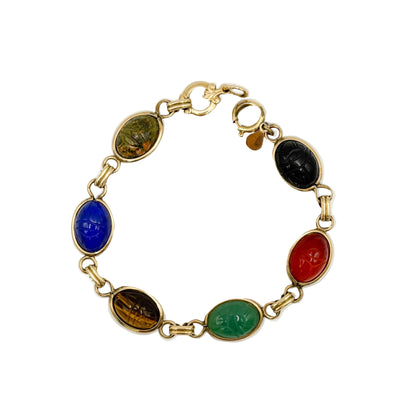 Vintage Gold Filled Scarab Bracelet