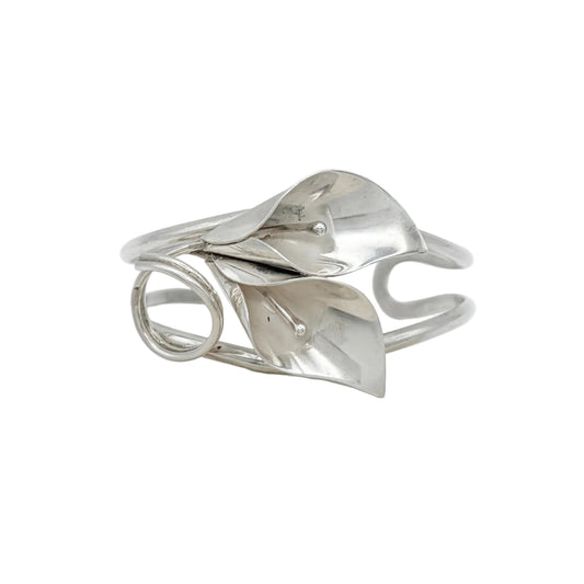 Vintage Sterling Stuart Nye Calla Lily Cuff