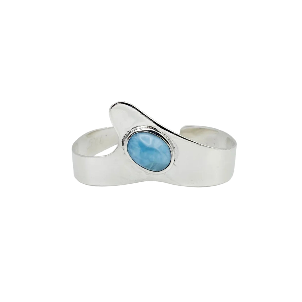 Modernist Sterling Larimar Cuff