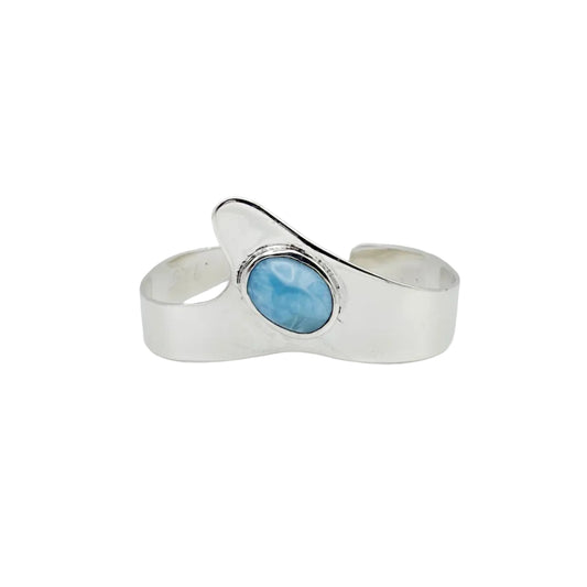 Modernist Sterling Larimar Cuff