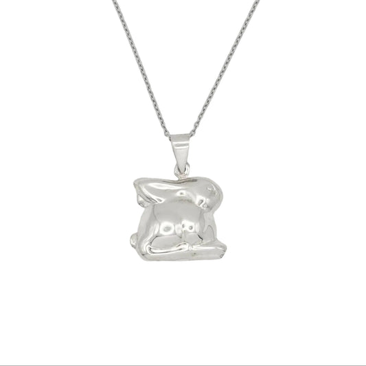 Vintage Sterling Bunny Necklace