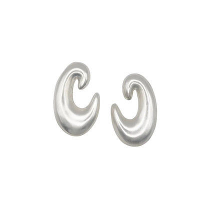 Vintage Sterling C Shaped Earrings