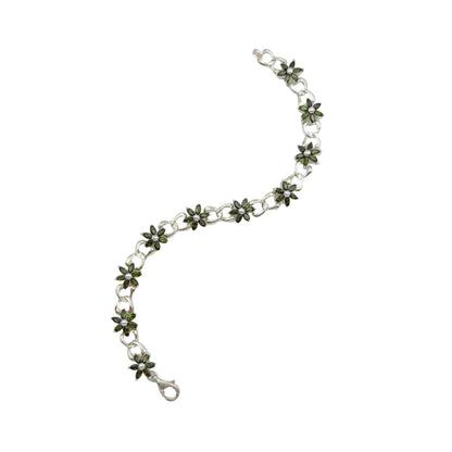 Vintage Sterling Olive Floral Bracelet