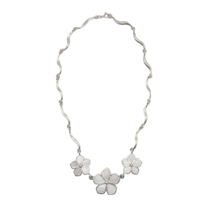 Vintage Sterling Mother Of Pearl Necklace