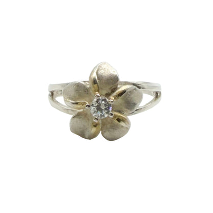 Vintage Sterling Plumeria Ring