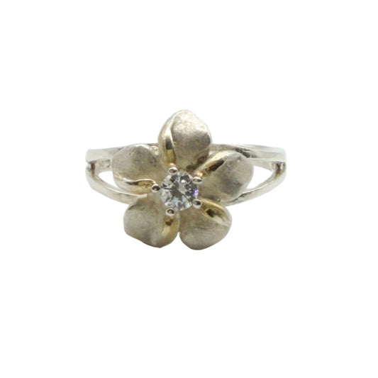Vintage Sterling Plumeria Ring