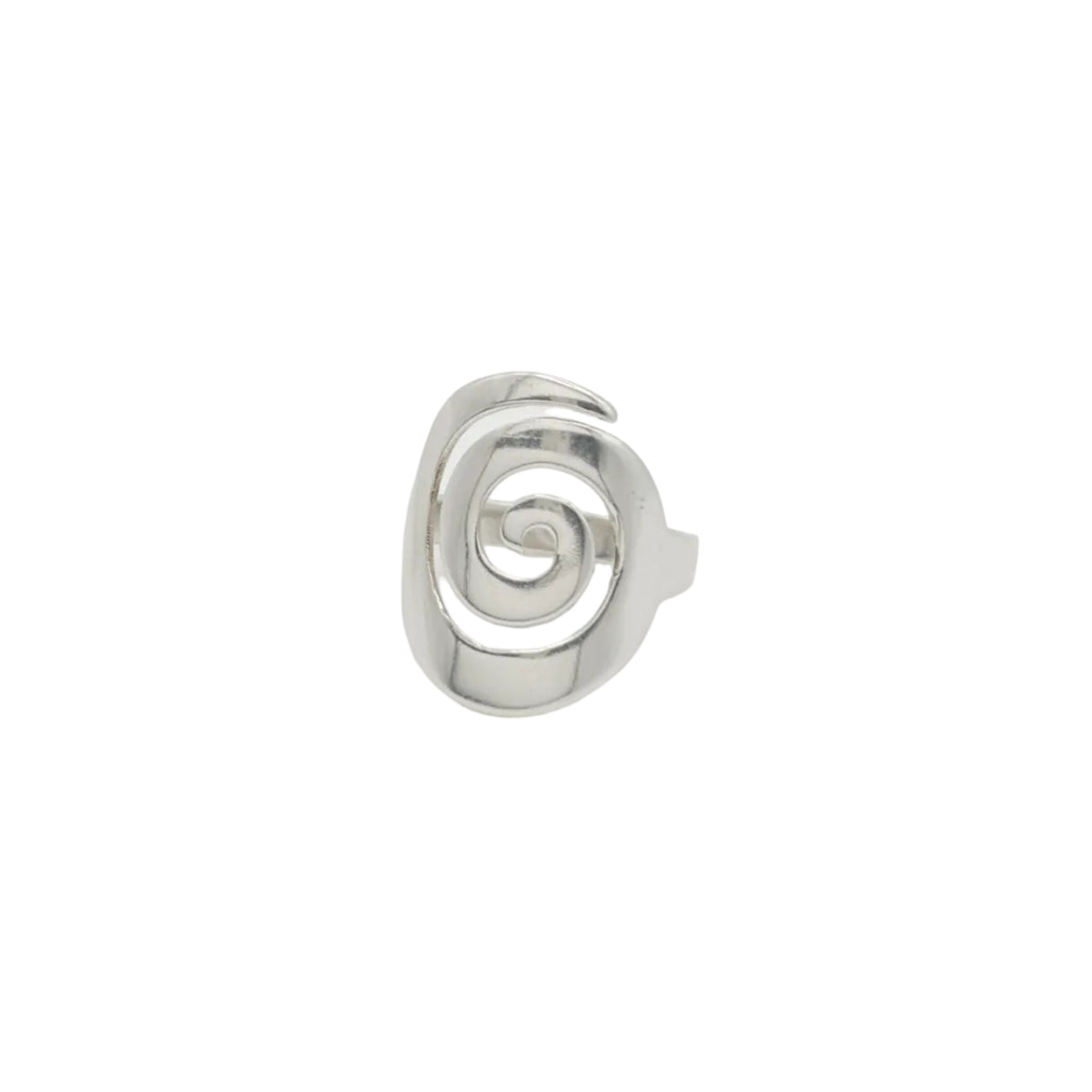 Modernist Sterling Swirl Ring