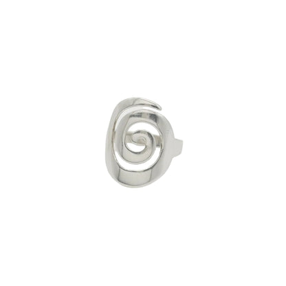Modernist Sterling Swirl Ring