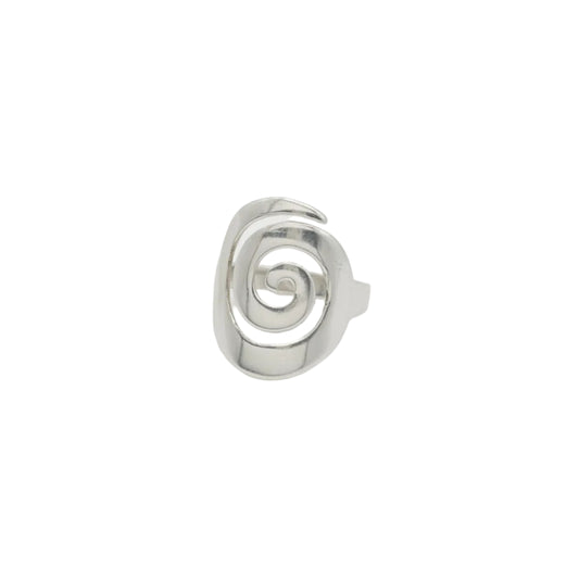 Modernist Sterling Swirl Ring