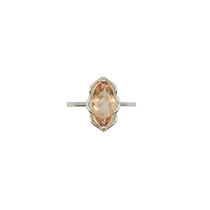 Vintage Sterling Marquise Citrine Ring