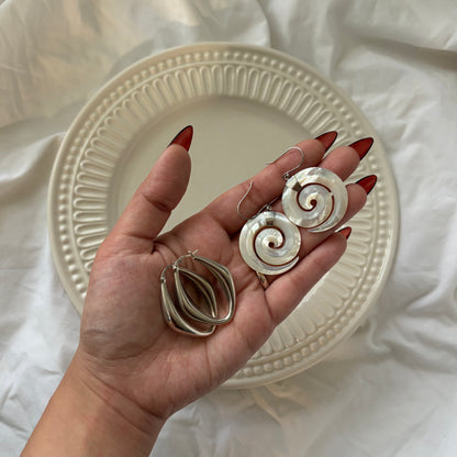 Vintage Sterling Hoops