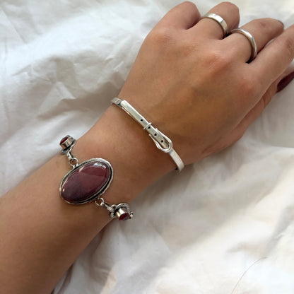 Vintage Sterling Belt Buckle Bracelet