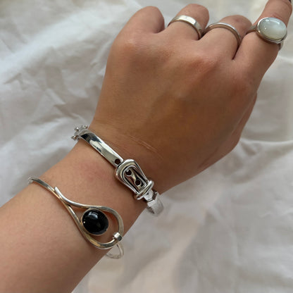 Vintage Sterling Belt Buckle Bracelet