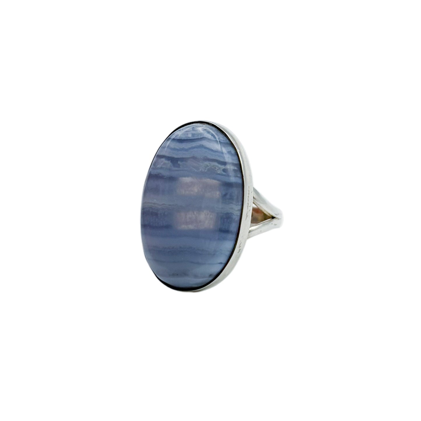 Vintage Sterling Lace Agate Ring
