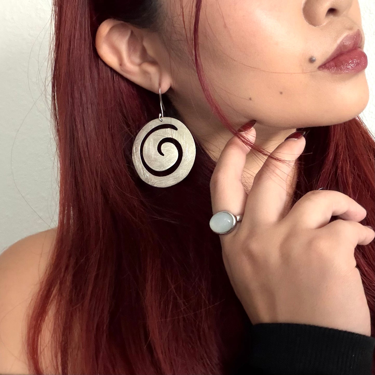 Vintage Swirl Sterling Earrings