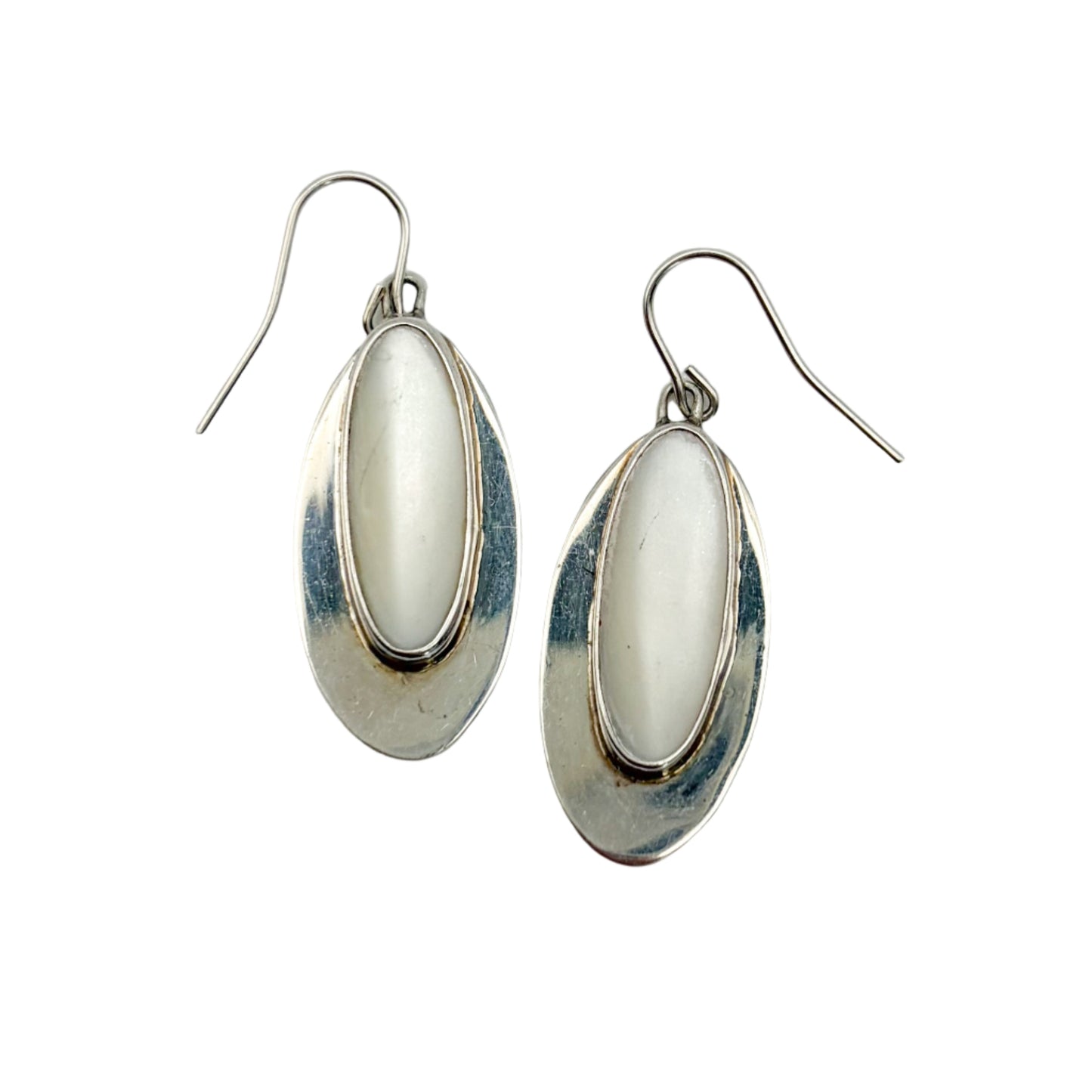 Vintage Sterling Shell Earrings