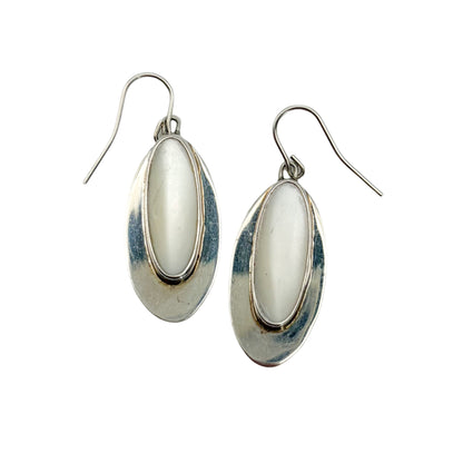 Vintage Sterling Shell Earrings