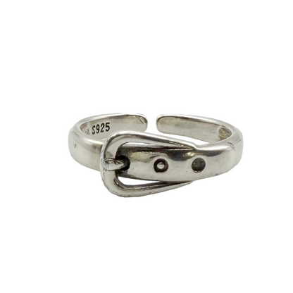 Vintage Sterling Belt Buckle Ring